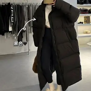 Veste coupe-vent personnalisée manteau noir décontracté chaud en duvet fabricant OEM fournisseur de manteaux d'hiver bouffants