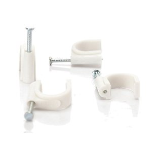 * Presa * 25 pezzi da 9mm clip per cavi per unghie a parete morsetti per fili-casa e giardino/ - Product Image 4