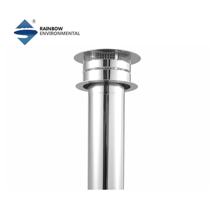 Tuyau de <span class=keywords><strong>cheminée</strong></span> en acier inoxydable à double paroi isolé de 4 pouces Rainbow Chimney avec garantie de 5 ans pour cuisinière à gaz - Product Image 1