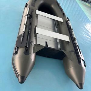Reachsea Olive Green Color PVC Aluminum Floor Air Boat 3.2m 4 People with Canopy for Fishing - Product Image 1