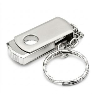 Memoria USB 2.0 Metálica en Forma de Llavero, 8GB 16GB 32GB 64GB 128GB, Personalizable con Logotipo, Pendrive para Almacenamiento de Datos - Product Image 1