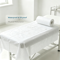 Rouleau de tissu non tissé PP laminé PE blanc, imperméable et résistant à l'huile, pour draps de lit médicaux et de beauté jetables - Vente en gros usine