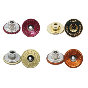 Nút áo bằng đồng thau tùy chỉnh 18MM, khắc logo cổ điển, nút kim loại dành cho quần jean - Product Image 1