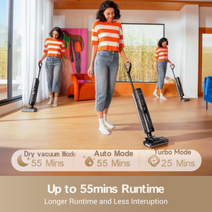 Aspirateur serpillière sans fil portable 2-en-1 pour sols durs, avec fonction autonettoyante, autonomie de 55 min, compatible VR et nettoyage des bords - Product Image 6