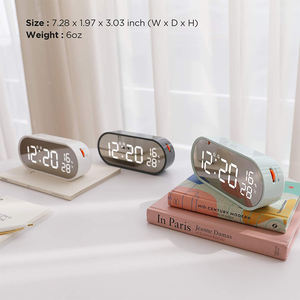 Orologio da Tavolo Digitale LED Multifunzione di Alta Qualità con Display Snooze, Orologio Moderno <span class=keywords><strong>Rosa</strong></span> - Product Image 4