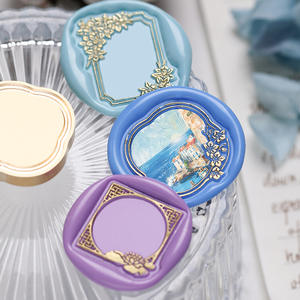 Sellos de Cera de la Serie Plant Border con Cabezas de Cobre, Diseños Clásicos de Hojas y Mariposas, Suministros para Manualidades de Boda - Product Image 5