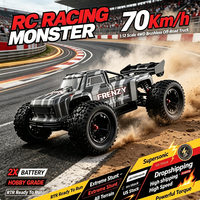 Coche RC sin Escobillas US Stock N517A 1/12, 70KM/H de Alta Velocidad, 4WD Todoterreno, Monster Truck RER, Versión con 2 Baterías, Dropshipping