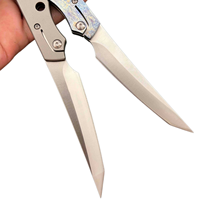 Couteau pliant en acier D2 avec manche en titane, couteau de poche léger, EDC (Everyday Carry), outil de vente en gros