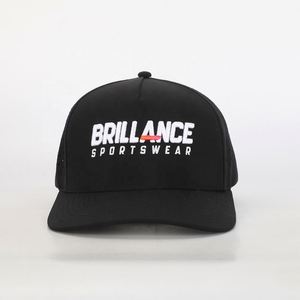 BSCI alta calidad bordado Logo 5 paneles deporte papá sombrero, venta al por mayor personalizado negro poliéster Gorras, corte láser agujero gorra de béisbol sombrero - Product Image 2