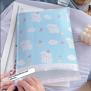 ถุงฟองนมนมมีกาวในตัวสีฟ้าน่ารักดีไซน์ลูกสุนัขน่ารักวัสดุโพลีหนาแบบด่วนสำหรับขนสัตว์จากโรงงาน - Product Image 4