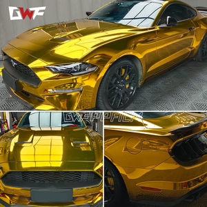 Sangat mengkilap cermin krom emas mawar vinil bungkus stiker Decal lembar gelembung udara Gratis Mobil membungkus & Kendaraan membungkus film vinil - Product Image 4