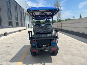 Nouvelle voiturette de <span class=keywords><strong>golf</strong></span> électrique tout-terrain quatre places à dégradé bleu, bande lumineuse circulaire, tous les accessoires sont personnalisables - Product Image 6
