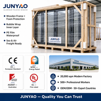 Fenêtre accordéon horizontale en alliage d'aluminium JUNYAO résistante aux intempéries, à économie d'énergie, avec isolation PA66 5+20A+5, conforme NFRC Floride