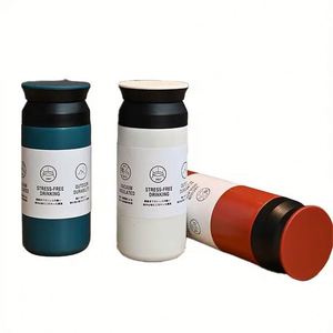 2026 Trend Minimalist Powder Coated Insulated Coffee Tumbler <b>Portable</b> <b>Vacuum</b> Cup with Anti-Slip Bottom - Product Image 3
