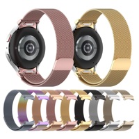 Bracelet de montre magnétique en acier inoxydable milanais pour Galaxy Watch7 6 5 4 FE, bracelet de remplacement en métal à bouton-pression rapide sans couture