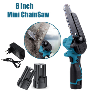 เลื่อยโซ่ลิเธียมขนาดเล็ก 4/6 นิ้ว 16.8V แบบชาร์จไฟได้ไร้สาย เลื่อยขนาดเล็กใช้มือเดียว เครื่องมือตัดแต่งกิ่งไม้ DIY สำหรับใช้ในบ้าน - Product Image 4