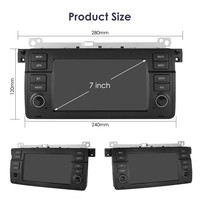 Radio de Coche con Pantalla Táctil IPS de 7 Pulgadas y Sistema Android 2DIN, Reproductor de Video Estéreo, GPS, CarPlay, Autoradio para BMW E46