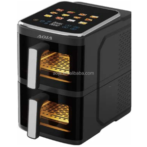 Freidora de Aire Eléctrica de Doble Zona de Cocción con Pantalla Digital a Color, 12 Menús Preestablecidos, Gran Capacidad de 5.5L+5.5L, Control Dual, para el Hogar - Product Image 1