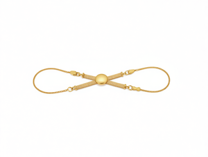 Catena Elastica da Donna in Lega d'Acciaio Placcata Oro con Sfera, Gioiello per il Corpo alla Moda per Uso Quotidiano - Product Image 1