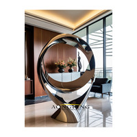 Sculpture de poire en acier inoxydable 304 de haute qualité, statue de fruit abstraite moderne pour jardin extérieur
