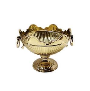 Cuenco redondo de chocolate con pedestal, cuenco decorativo para servir hecho a mano chapado en oro, cuenco decorativo para fiesta de cumpleaños, cuenco de chocolate elegante - Product Image 4