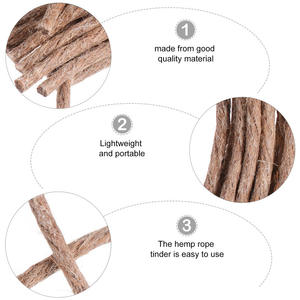 Cordon d'allumage en fibre pour le camping et la cuisine, 6 mm x 10 cm, pour le démarrage de feu en extérieur - Product Image 3