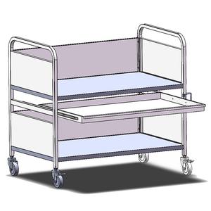 Chariot de rangement modulaire robuste en acier inoxydable - Product Image 2