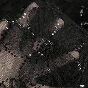 Sang Trọng Cô Dâu Voan Sequin Vải Hạt 3D Rose Flower Thêu Pháp <span class=keywords><strong>Net</strong></span> Ren Vải Cho Đám Cưới - Product Image 2