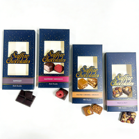 Boîte d'emballage cadeau pour chocolats et bonbons, papier artistique de luxe avec logo personnalisé, revêtement UV, laminage mat, recyclable, fermeture magnétique, quadricouleur