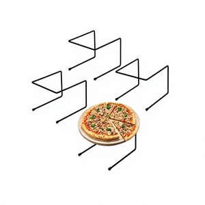 Ensemble de quatre supports à pizza en fer noir, taille et formes personnalisées, qualité supérieure - Product Image 1