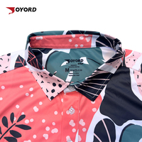 Kaos Polo Golf Pria Bernapas Anti Kusut Anti Pilling UPF 50 Cetak Seluruh Badan Label Pribadi Pabrik OEM