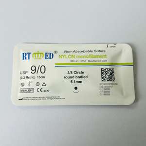 Benang Bedah Nilon RTMED Non-Absorptif Monofilamen Warna Hitam dan Putih - Product Image 3