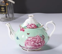 Théières en porcelaine blanche décorative de luxe à bordure dorée arabe, style anglais antique vintage, en gros