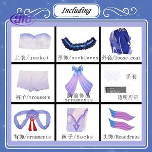 Gros Sangonomiya <span class=keywords><strong>Kokomi</strong></span> Cosplay Costume Genshined <span class=keywords><strong>Impact</strong></span> Anime Halloween Costume De Fête Koweït Lolita Robe Pour Les Filles - Product Image 6