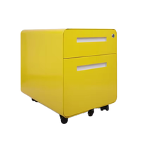 Armoire de rangement mobile en acier moderne à 3 tiroirs, meuble de bureau ou de salon, meuble à dossiers sur pied avec serrure à clé