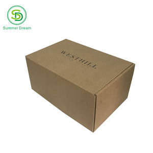 Eco-Vriendelijke Verpakking Met Custom Logo Gegolfd Mailer Postverzending Elektronica Verpakking Papier Bruine Geschenkdoos - Product Image 1