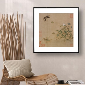 Tranh in kỹ thuật số tranh hoa giả cổ điển Trung Hoa thân thiện với môi trường, trang trí nhà cửa, tranh treo tường, khung tranh - Product Image 2