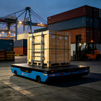 Véhicule à guidage automatique (AGV) sans bande magnétique, robot omnidirectionnel sans pilote, technologie SLAM laser, pour usine intelligente