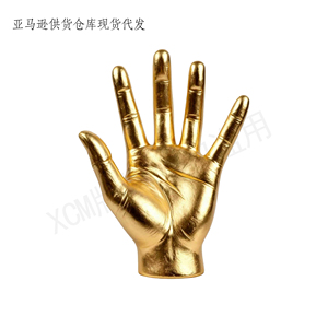 Fermalibri a Forma di Mano e Pugno in Resina con Finitura Dorata, Decorazione Moderna per Casa e Ufficio, Scultura Personalizzata all'Ingrosso - Product Image 2