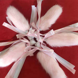 2 colori Sexy giochi di Cosplay erotico in lega di alluminio anale Plug Ass giocattolo da donna bianco <span class=keywords><strong>rosa</strong></span> <span class=keywords><strong>coda</strong></span> di volpe da donna erotico regalo in metallo materiale - Product Image 3