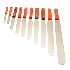 Stainless Steel Flat Scraper 4-18 Inch Mirror Polished For Ink Paint Mixing - Product Image 2