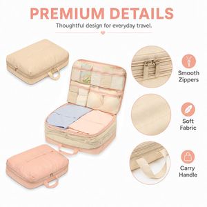 Sac de rangement de voyage multi-poches 5 en 1, organisateur de bagages portable pour vêtements, soutien-gorge, sous-vêtements, chaussettes - Product Image 3