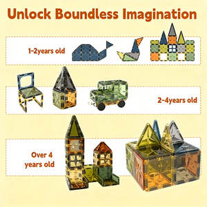 Juguetes Preescolares, Bloques Magnéticos 3D, Tableros de Construcción para Niños Pequeños, Juguetes STEM, Juguetes Magnéticos - Product Image 3