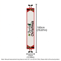 Chemin de table réutilisable et durable pour décorations de Noël, rouge et blanc, motif flocon de neige, pour fournitures de fêtes et décorations de Noël