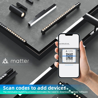 Rail lumineux magnétique intelligent Matter, compatible Thread, fonctionne avec Apple HomeKit, spots et projecteurs linéaires personnalisables directement de l'usine