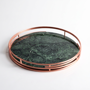 ถาดวางเค้กหินอ่อนทรงกลมและถาดเสิร์ฟของตกแต่งบ้าน - Product Image 1