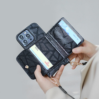 Étui portefeuille bandoulière de luxe personnalisé en cuir PU avec porte-cartes pour iPhone 12 13 14 15 16 17 18 Pro Max – Vente en gros OEM