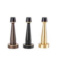 Butée de porte en laiton, protection de porte, bronze vert foncé, design anti-collision, style traditionnel, facile à installer pour chambre, cuisine, salle de bain