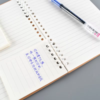 Carnet personnalisé avec logo A7 à rabat, 6 anneaux, papier kraft, compact et portable avec feuilles mobiles en kraft/plastique pour enregistrements quotidiens