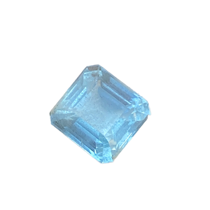 Aigue-marine bleue de laboratoire de qualité AAA de 4,50 carats, traitée thermiquement, taille Asscher, forme carrée, pierre libre pour la création de bijoux exquis - Product Image 1